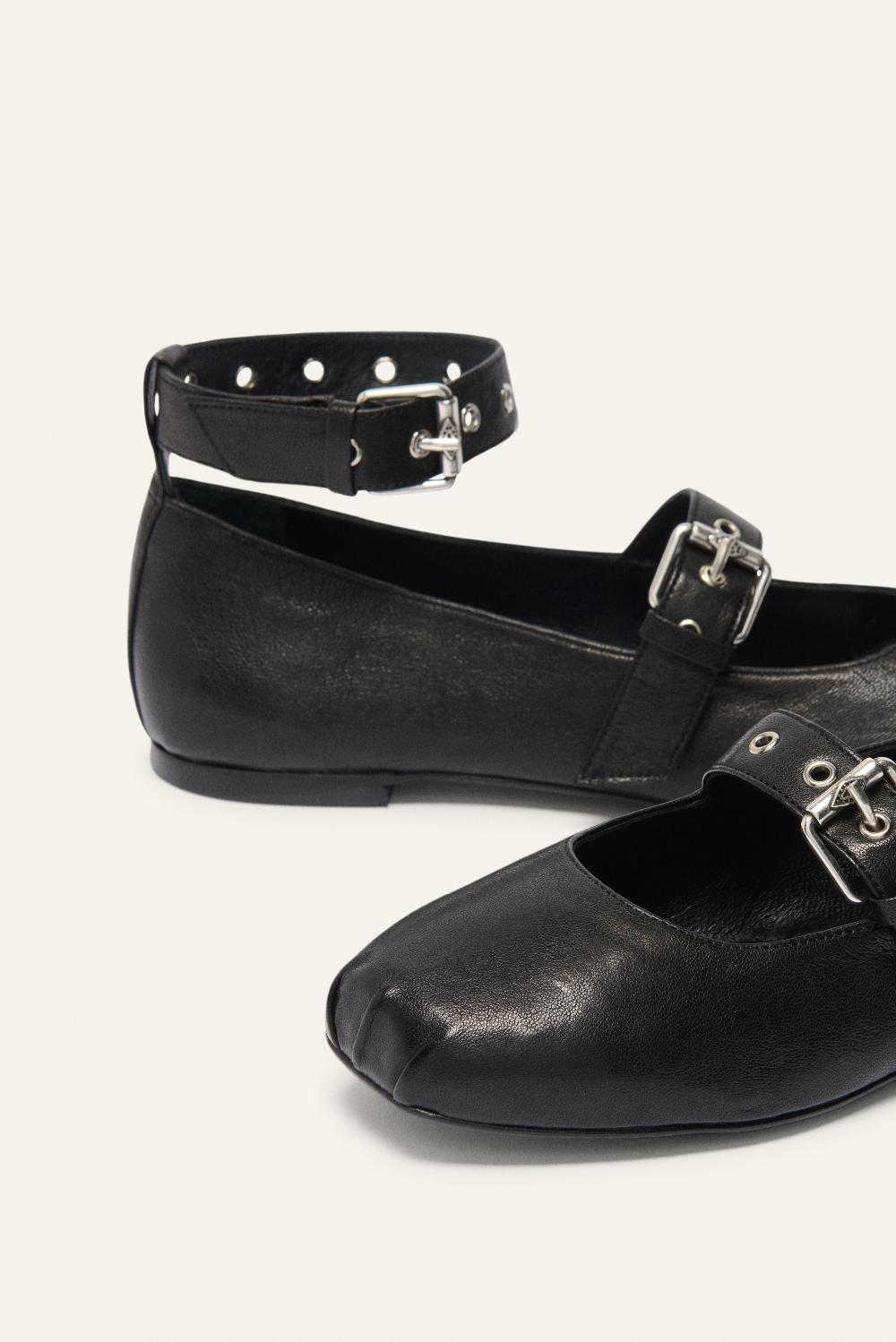 Ba&sh Chaussures Plates Canya Noir