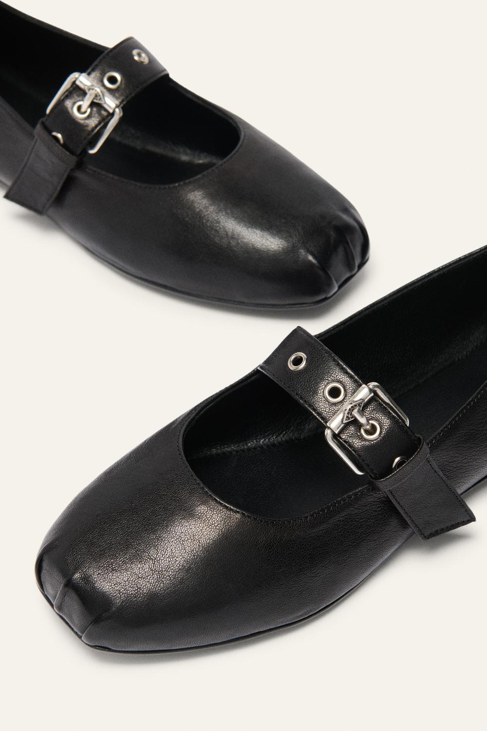 Ba&sh Chaussures Plates Canya Noir