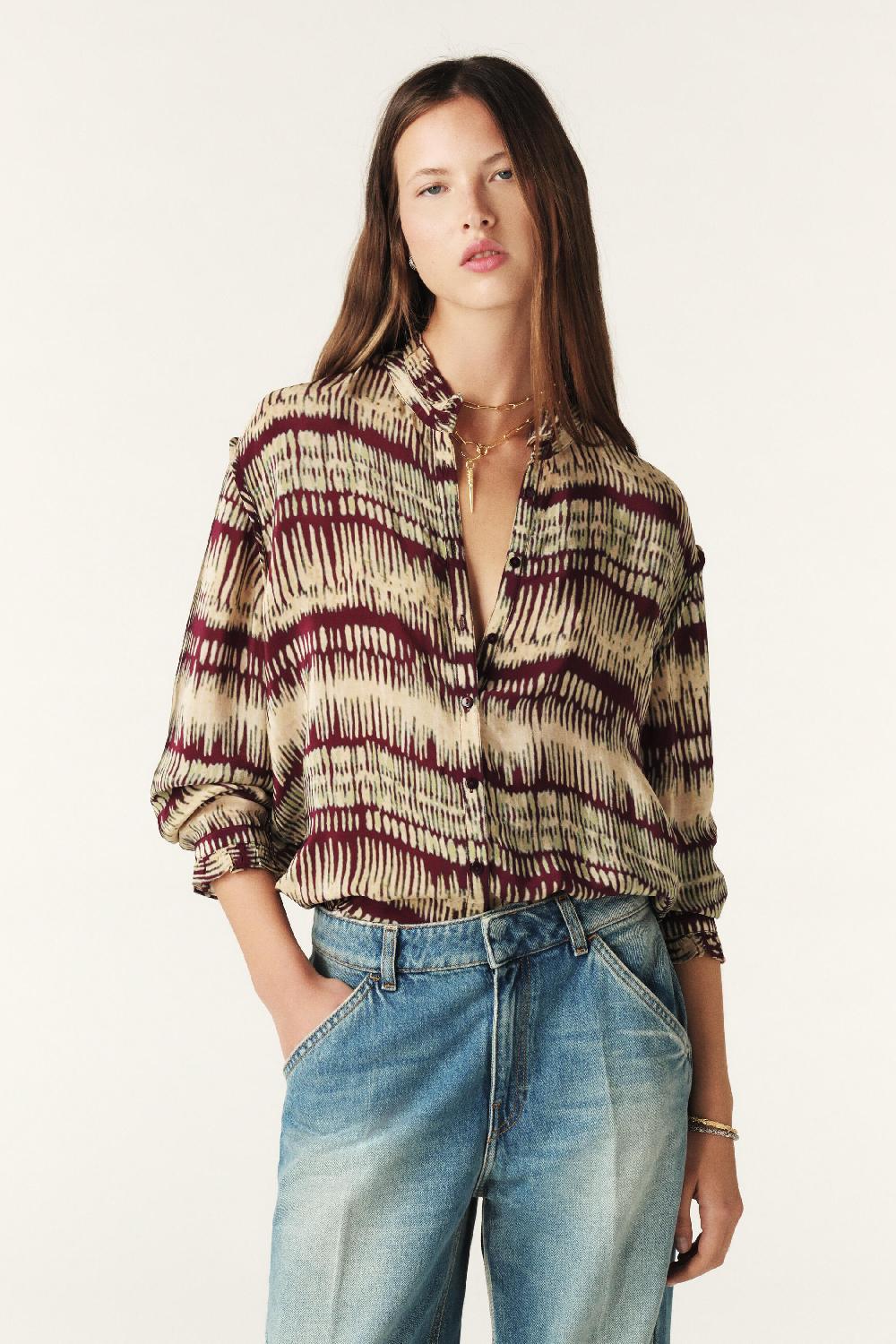 ba&sh Chemise Ample Amore Rouge