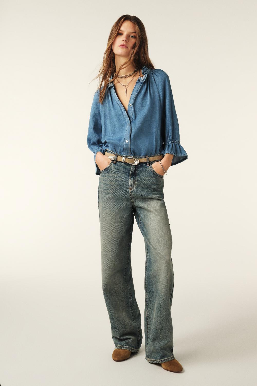 Ba&sh Chemise Ample Draco Denim