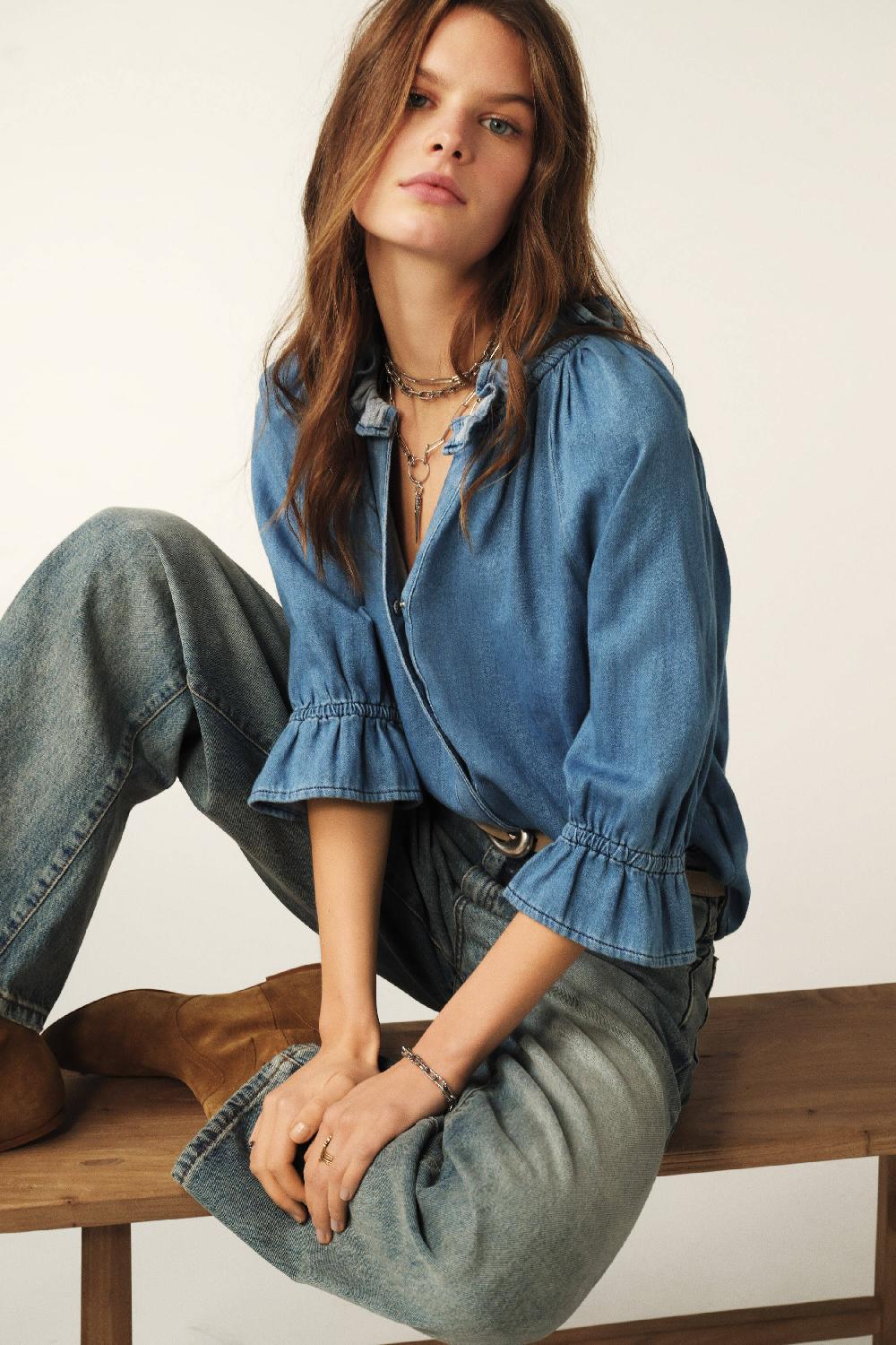 Ba&sh Chemise Ample Draco Denim