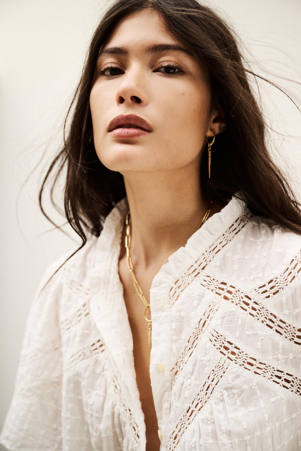 Ba&sh Chemise Baria Blanc Ecru