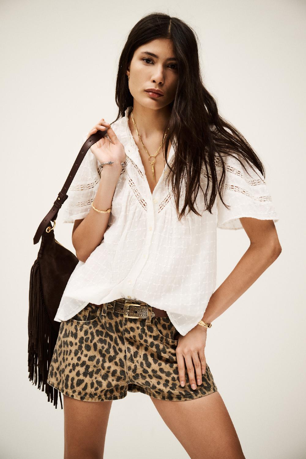 Ba&sh Chemise Baria Blanc Ecru