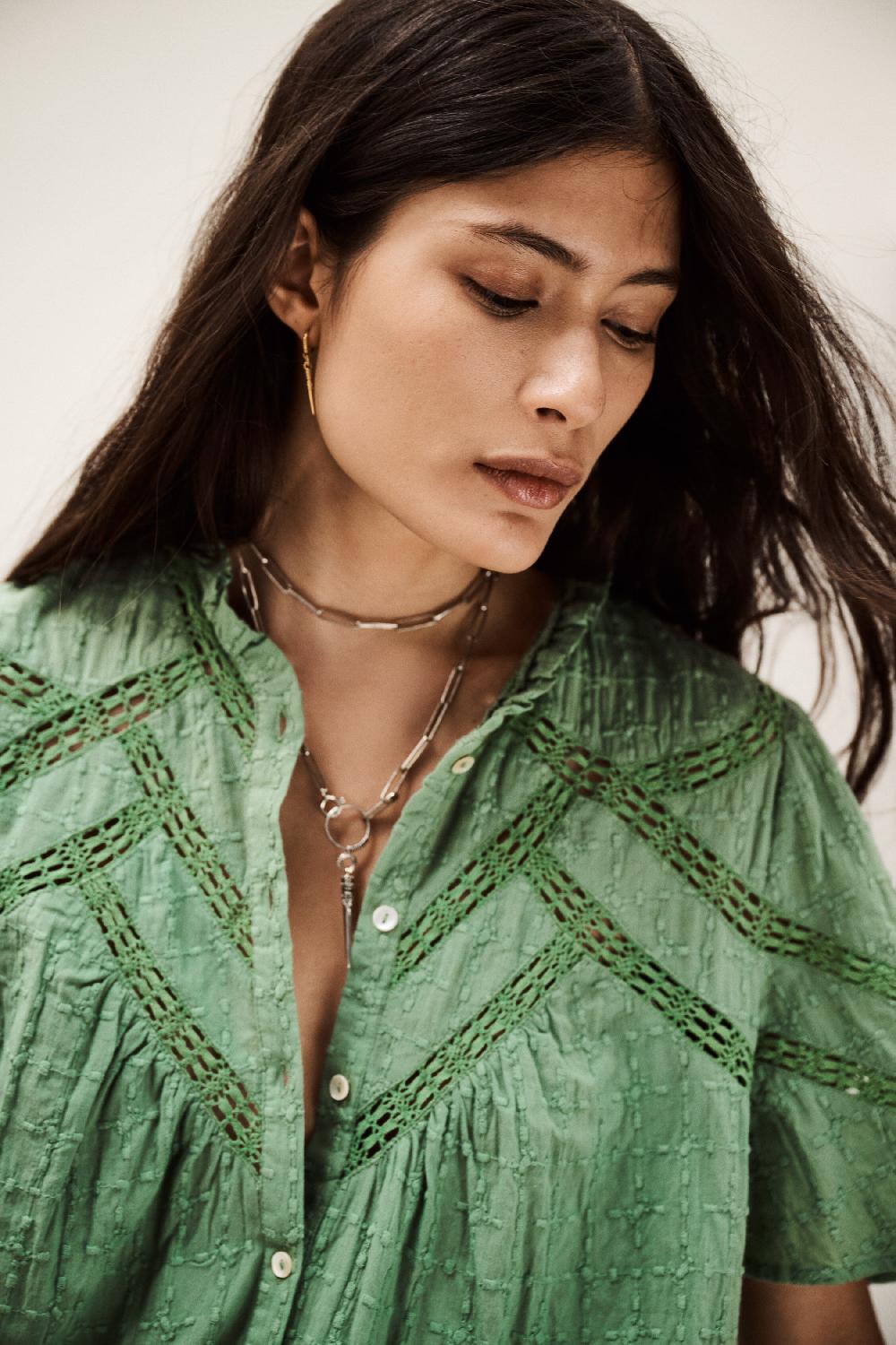 Ba&sh Chemise Baria Vert