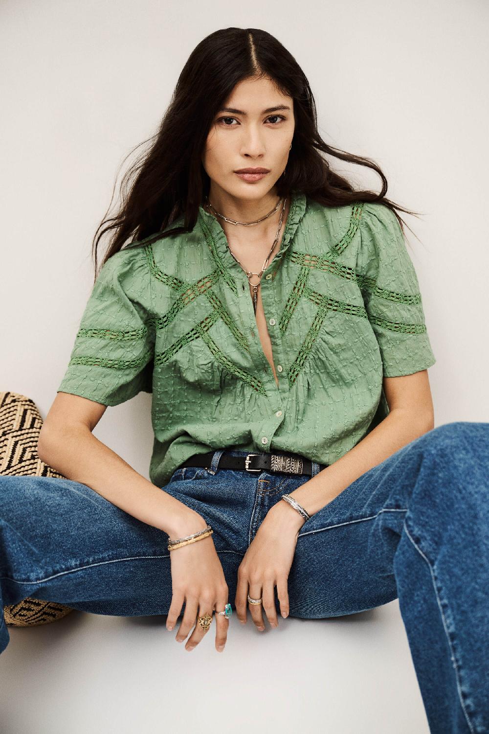 Ba&sh Chemise Baria Vert