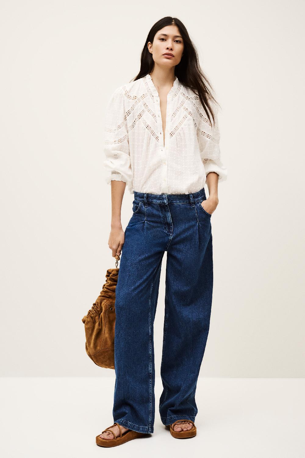 Ba&sh Chemise Brona Blanc Ecru