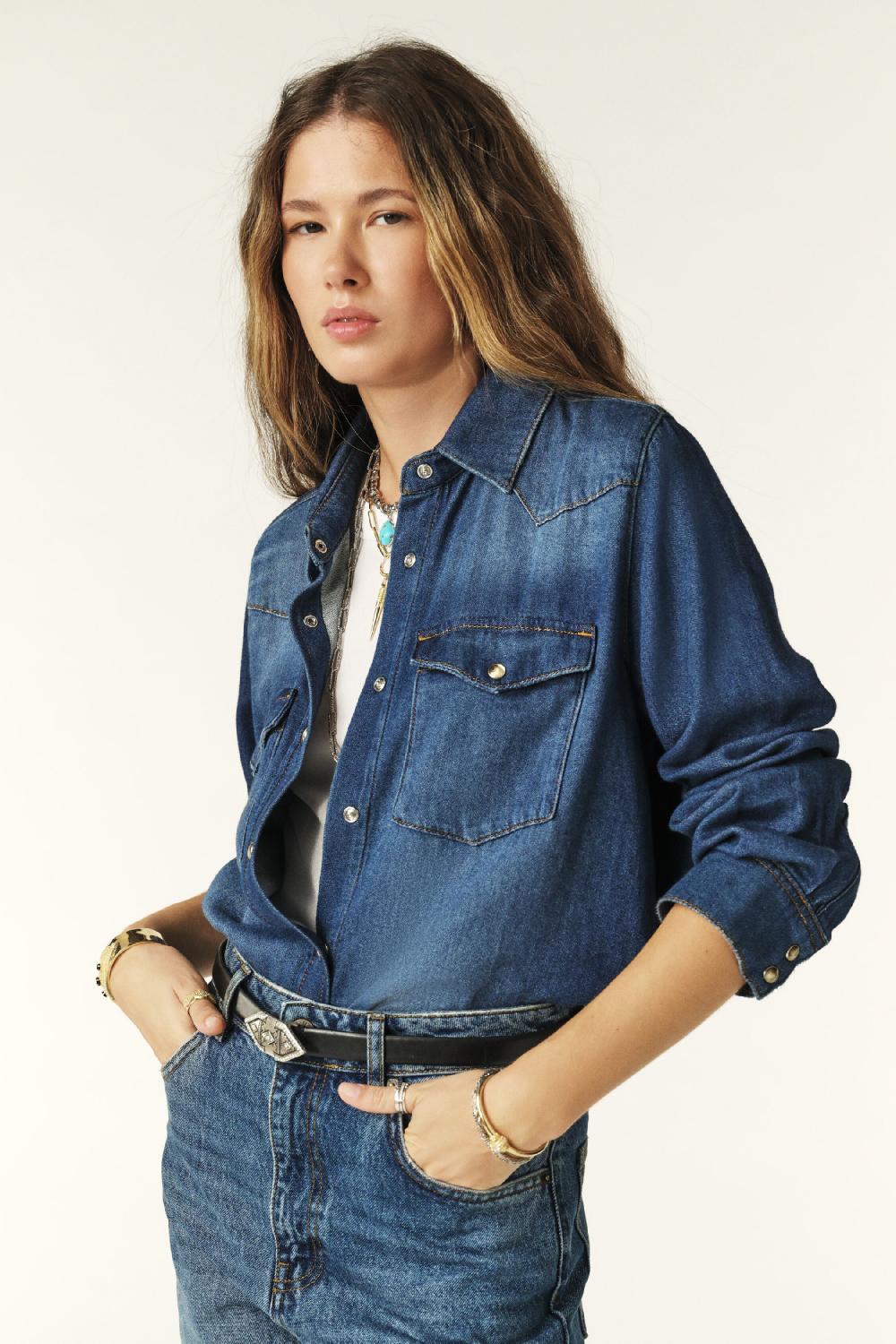 ba&sh Chemise En Denim Walter Denim