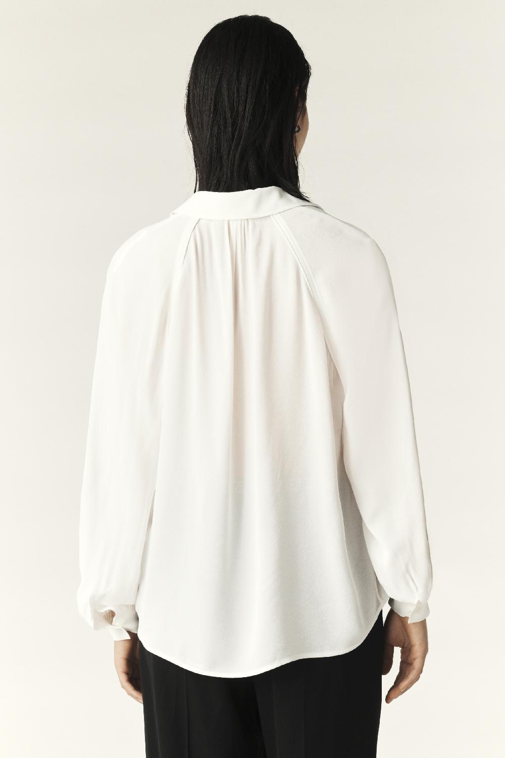 Ba&sh Chemise Fluide Marvin Blanc Ecru
