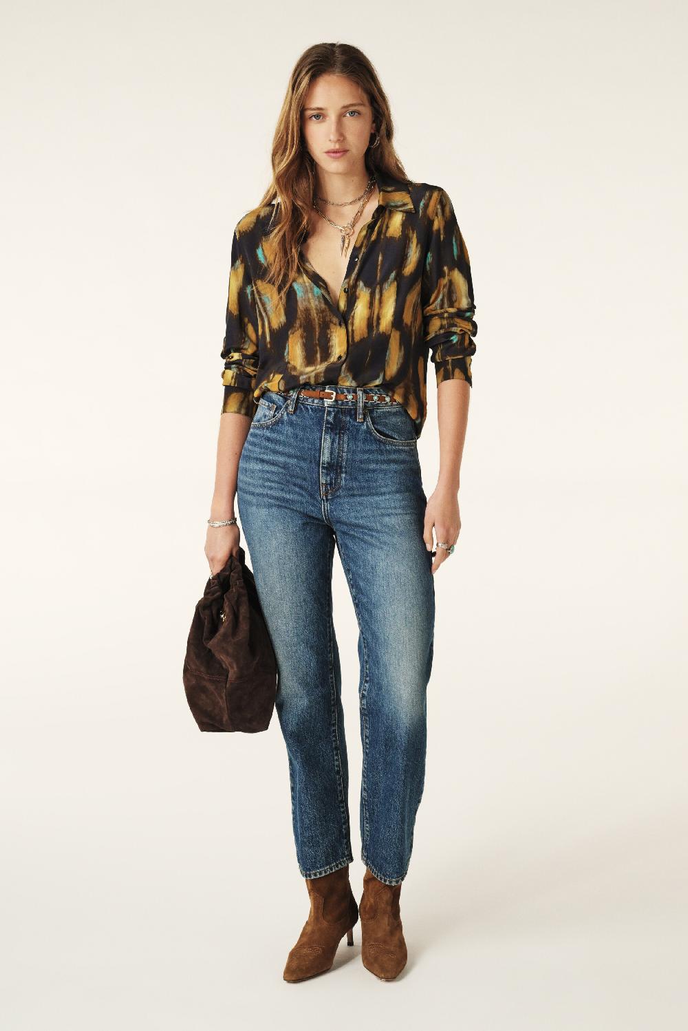 Ba&sh Chemise Ladylike Teya Bleu Nuit