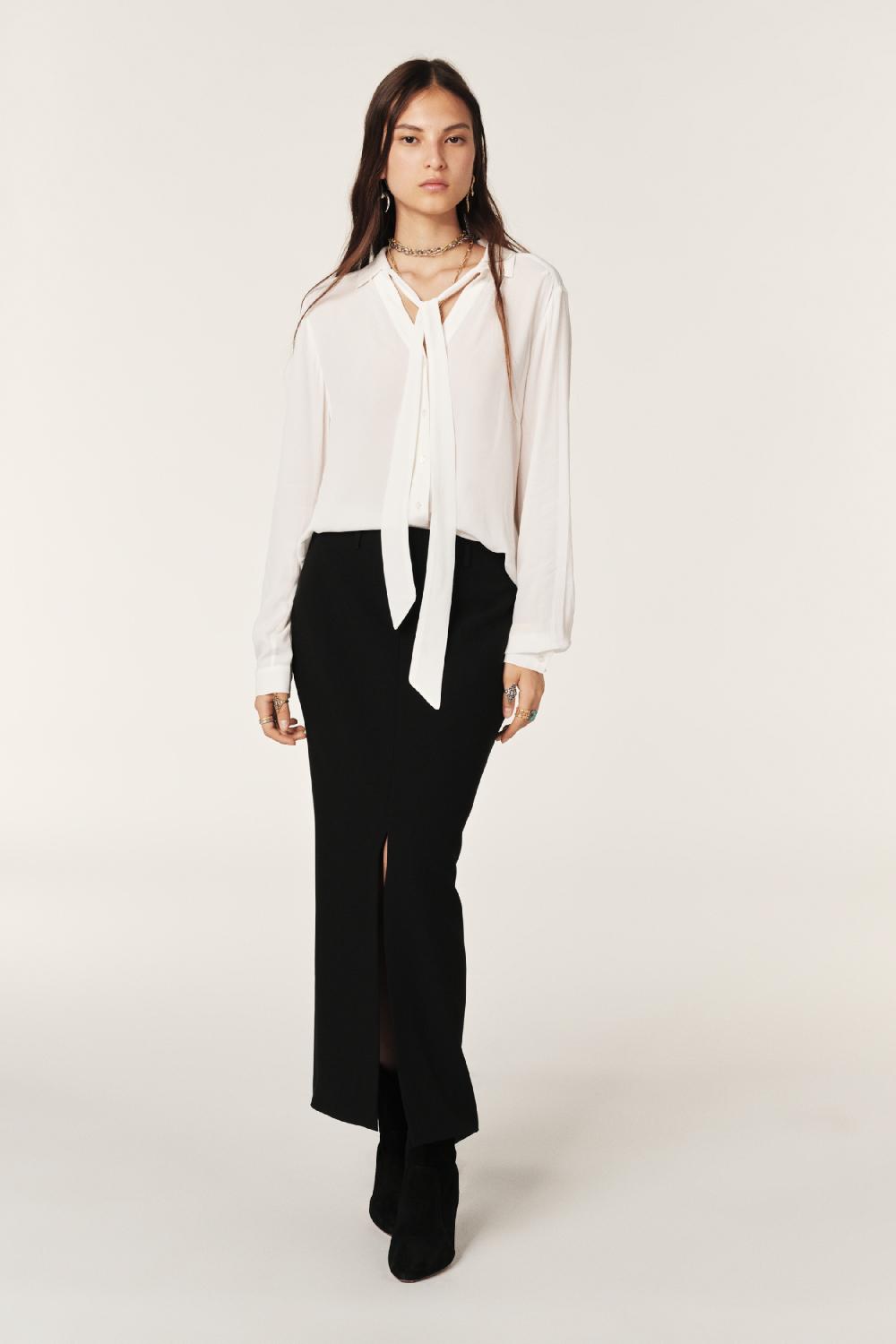 Ba&sh Chemise LavallièRe Moryane Blanc Ecru