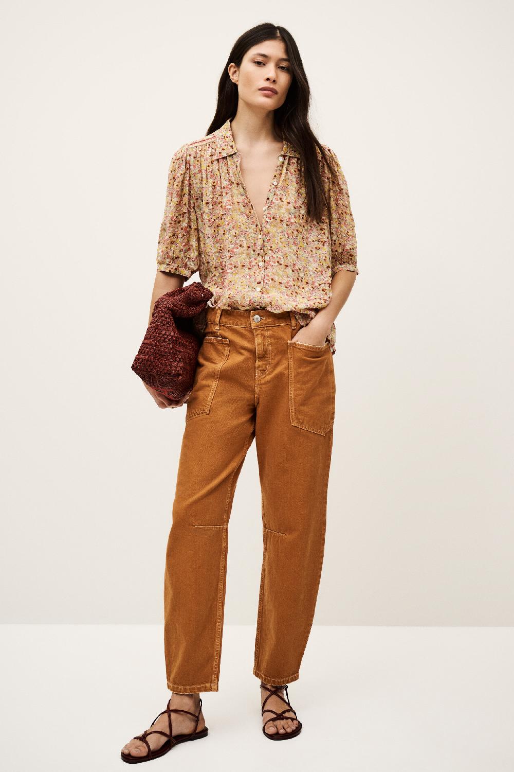 Ba&sh Chemise Manches Courtes Lark Rose