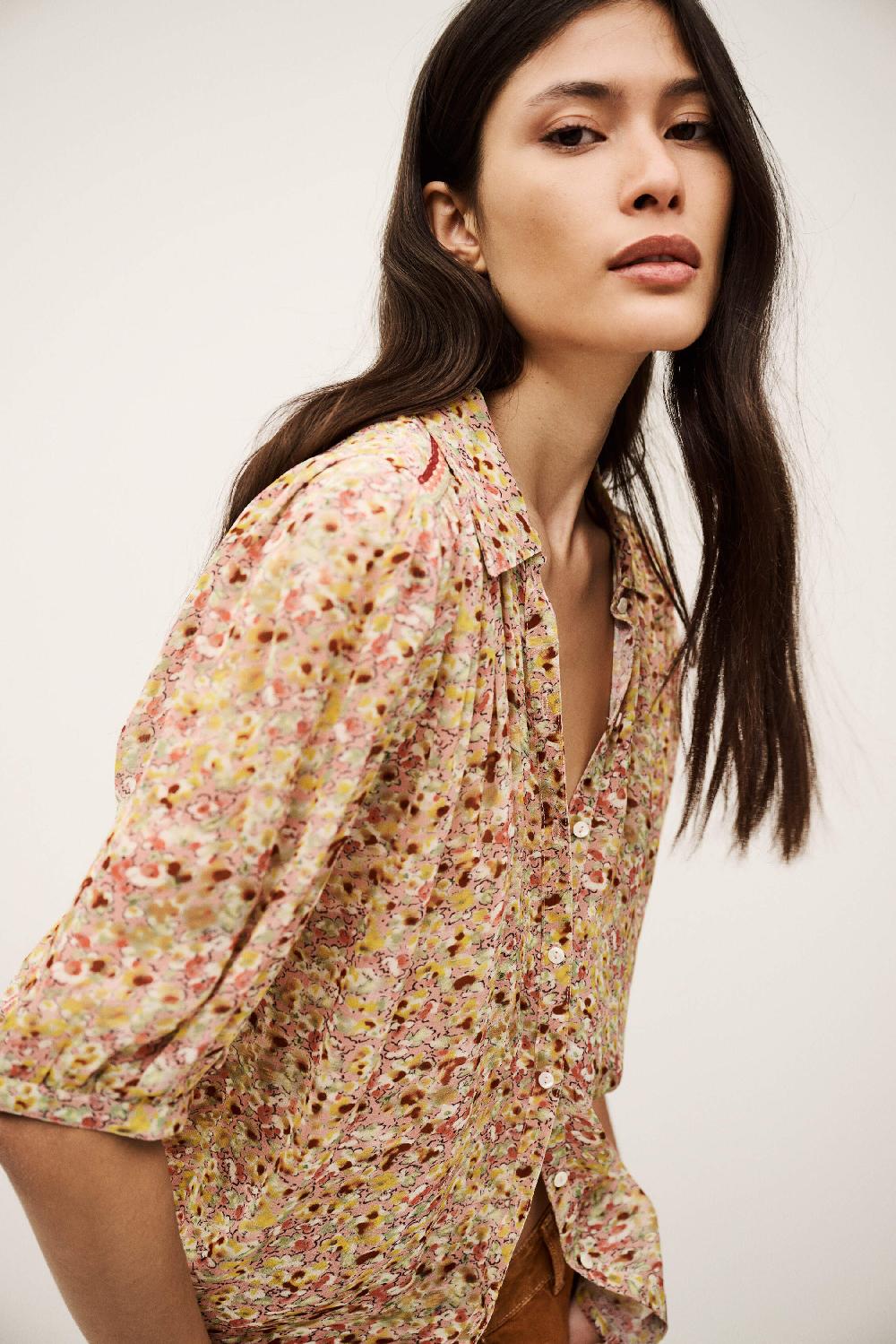 ba&sh Chemise Manches Courtes Lark Rose