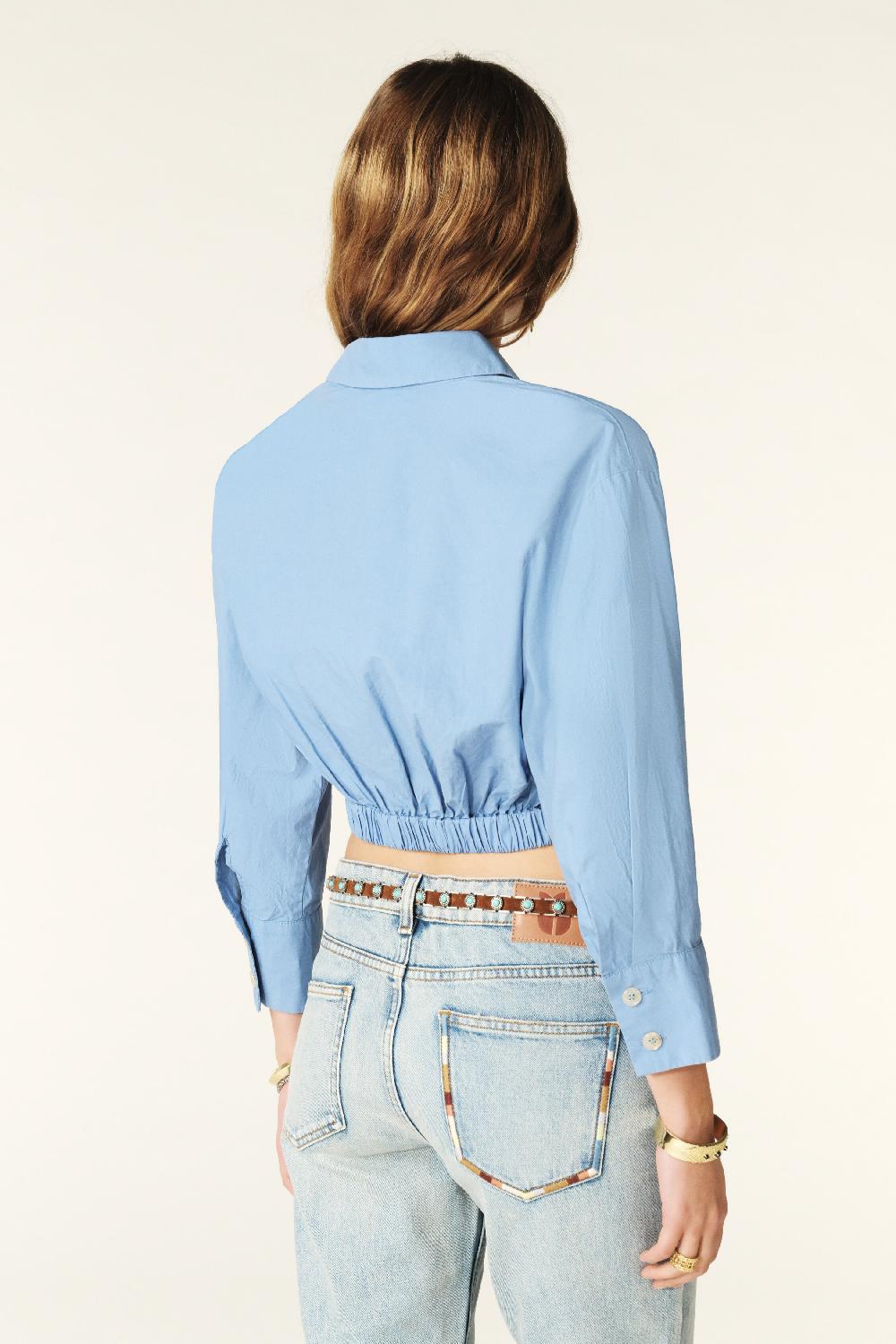 Ba&sh Chemise Manches Longues April Bleu