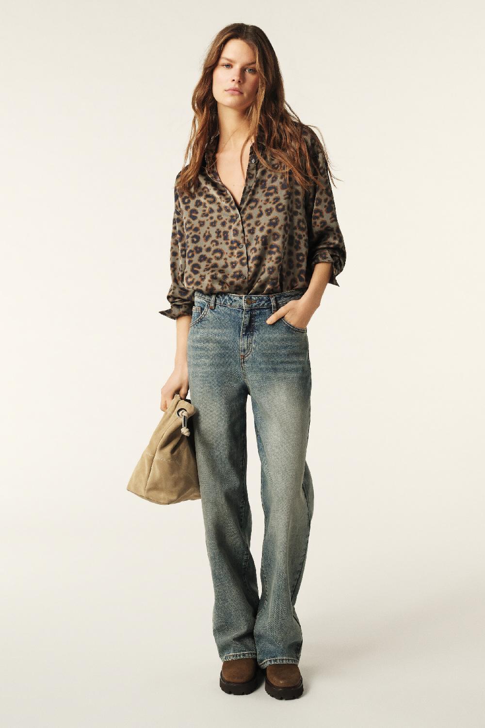 Ba&sh Chemise Manches Longues Billie Kaki