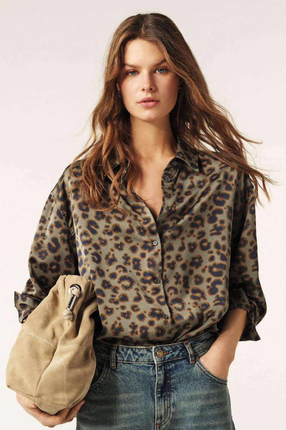 Ba&sh Chemise Manches Longues Billie Kaki