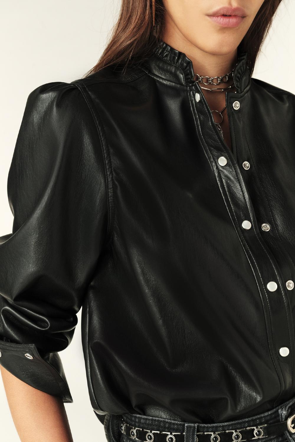 Ba&sh Chemise Manches Longues Caxie Noir