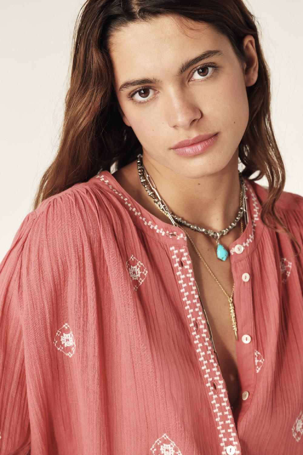 Ba&sh Chemise Manches Longues Duha Rose