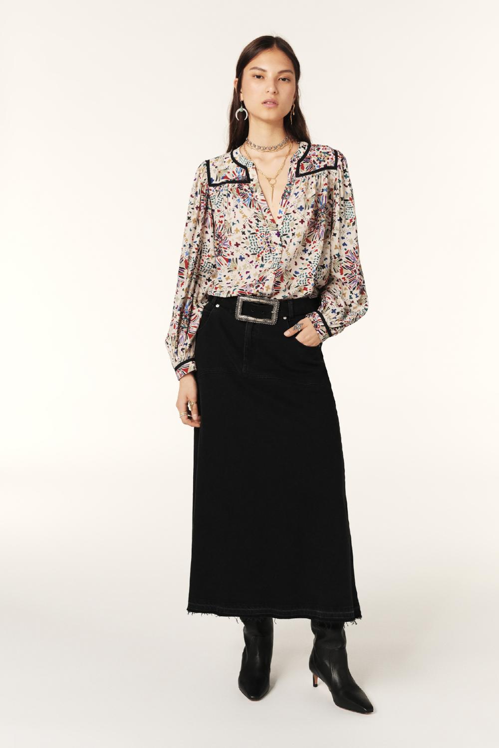 Ba&sh Chemise Manches Longues Faizae Beige