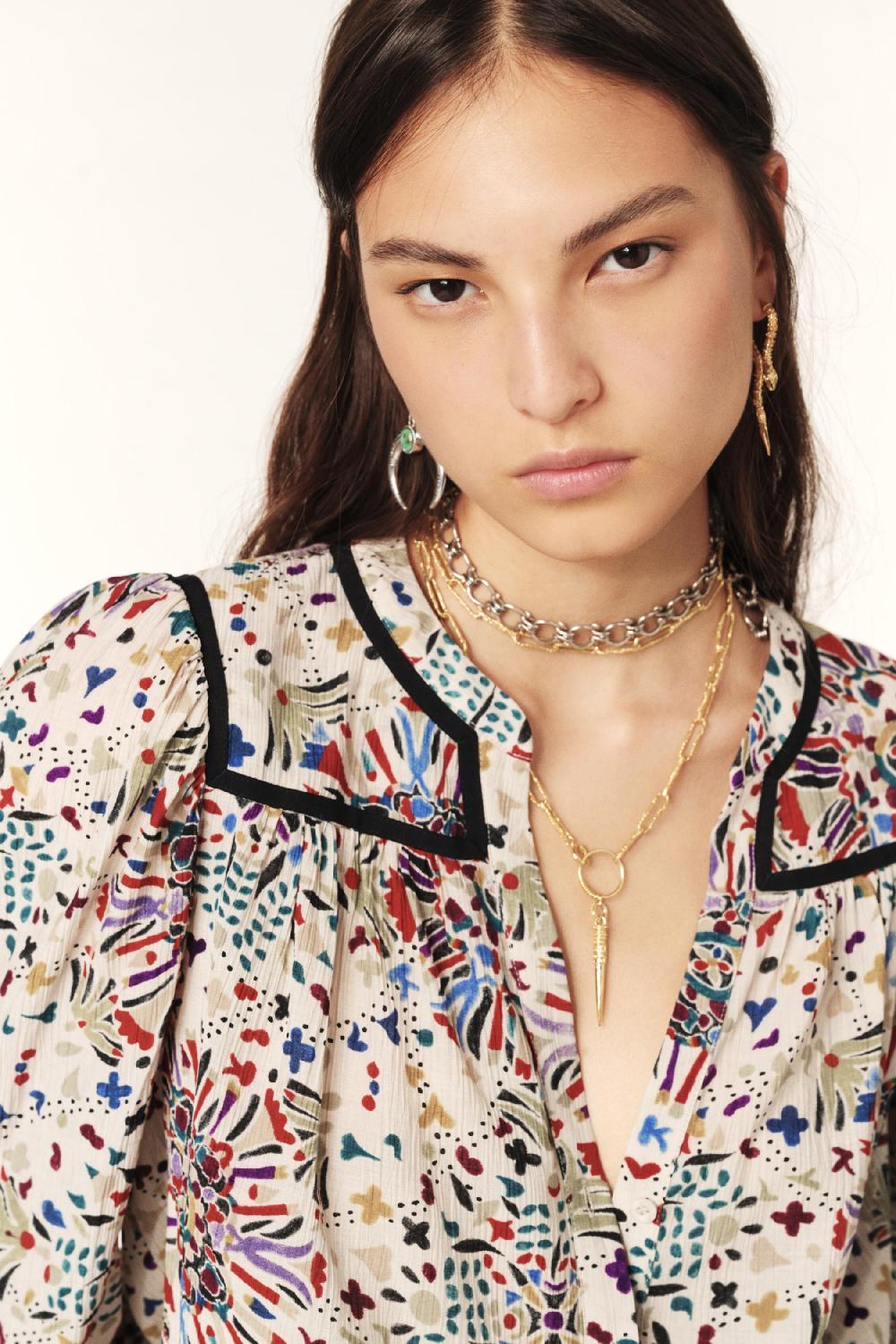 Ba&sh Chemise Manches Longues Faizae Beige