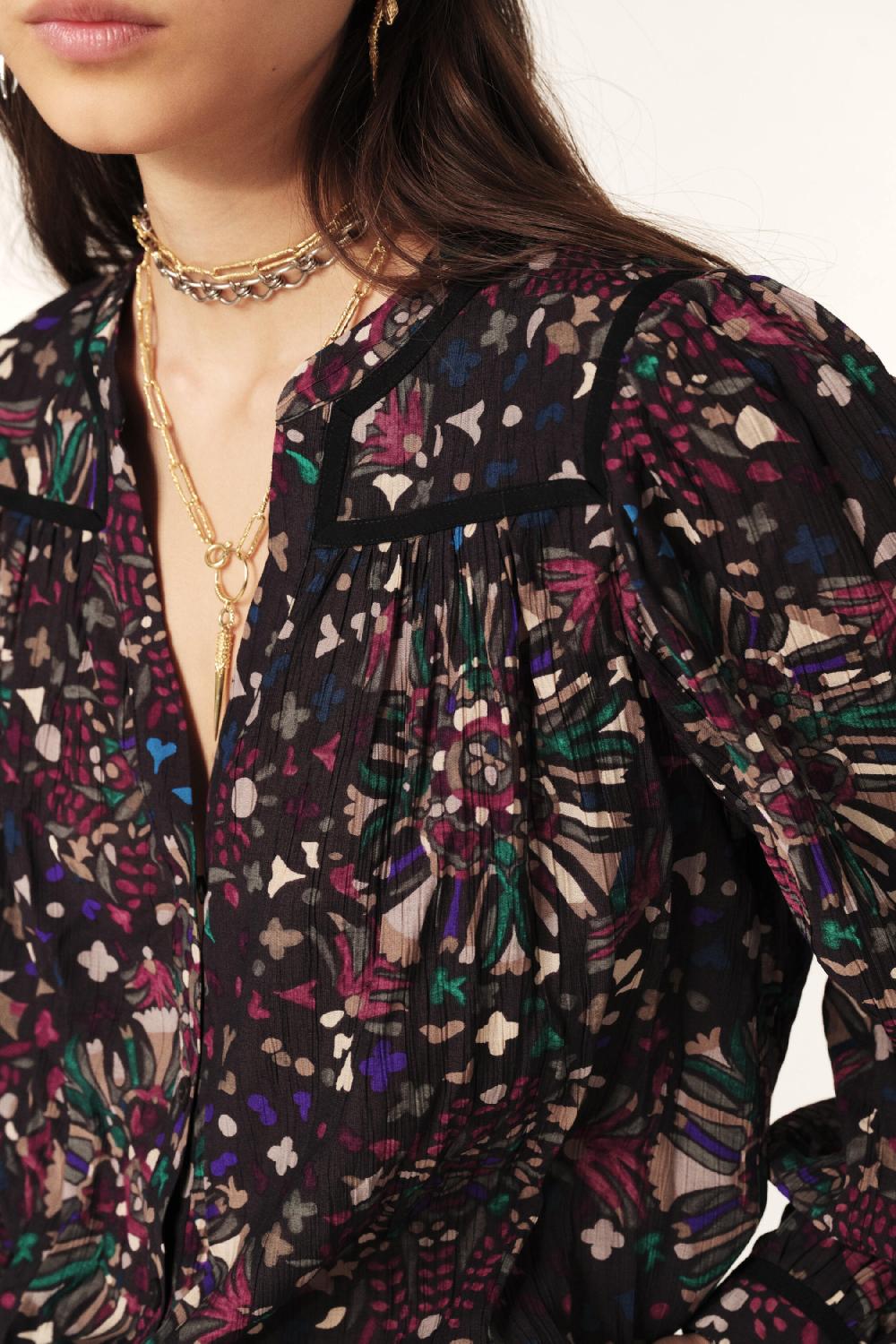 Ba&sh Chemise Manches Longues Faizae Gris