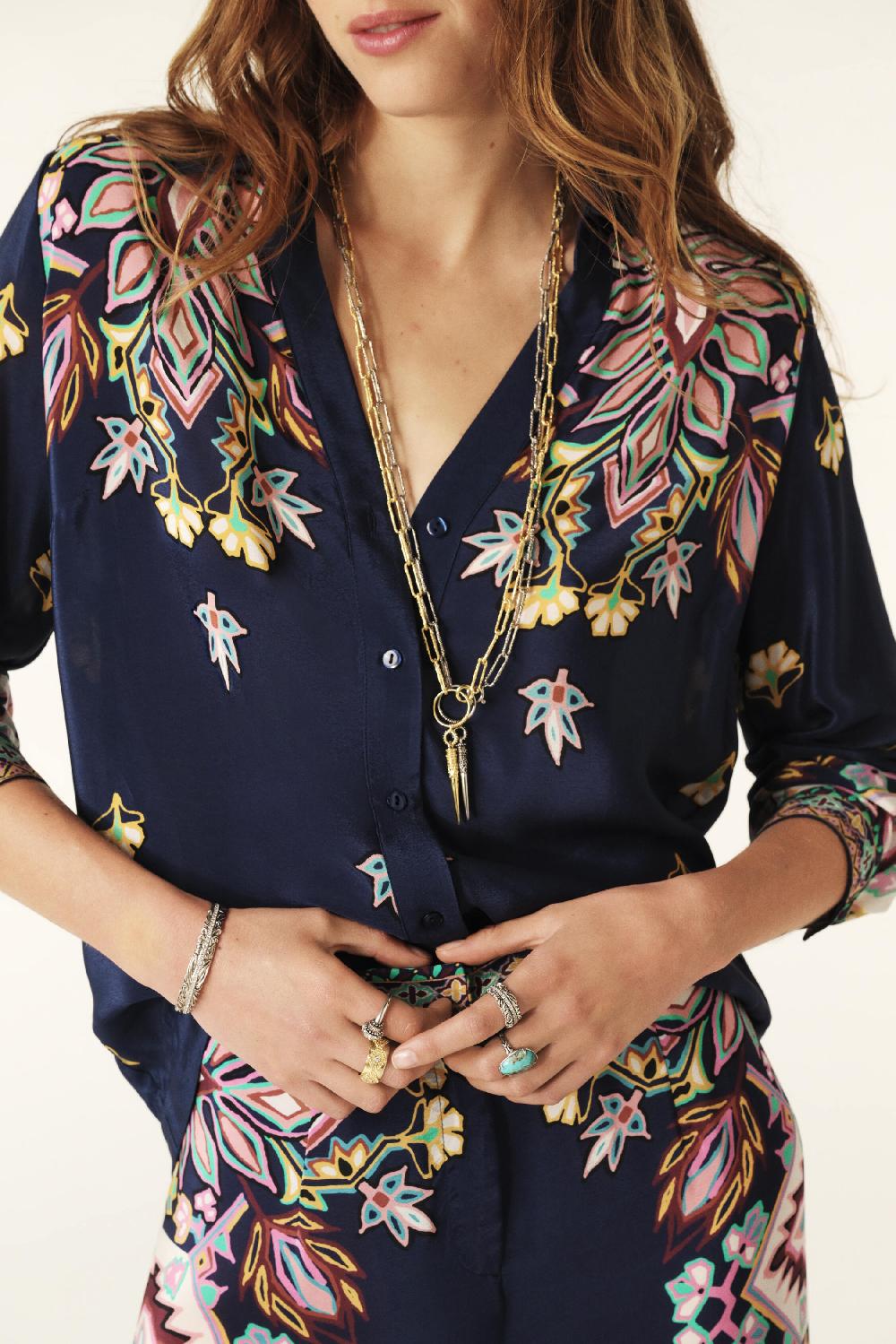 Ba&sh Chemise Manches Longues Loryane Marine