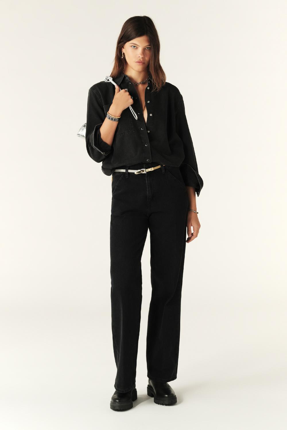 Ba&sh Chemise Manches Longues Maxa Noir