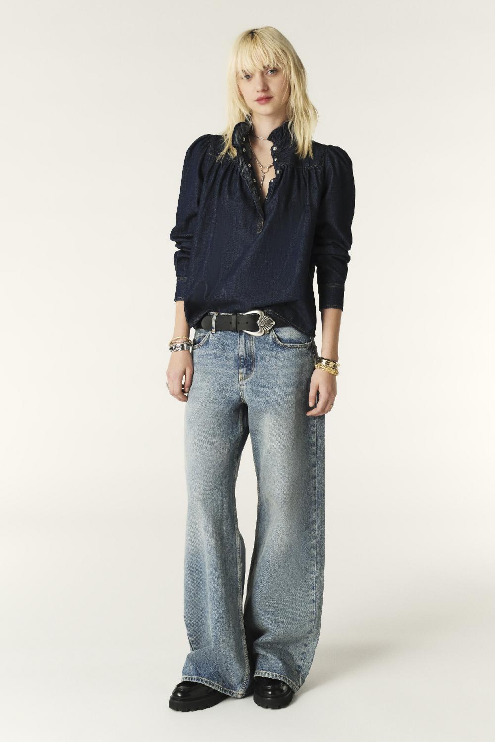 Ba&sh Chemise Manches Longues Milac Denim