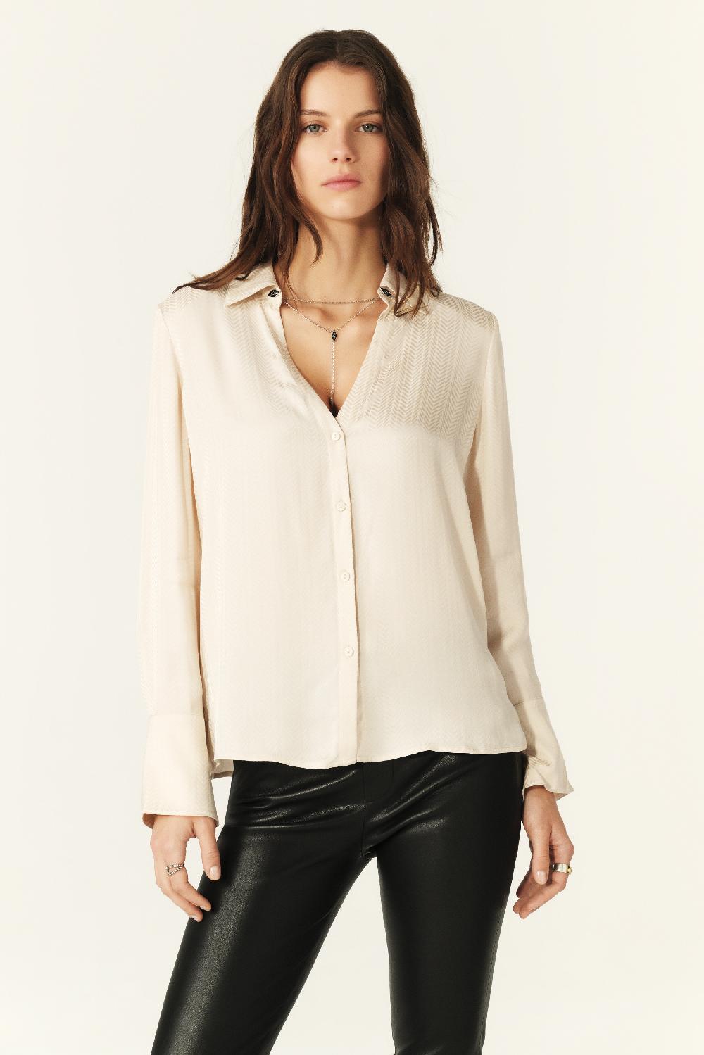 Ba&sh Chemise Manches Longues Netsey Ecru