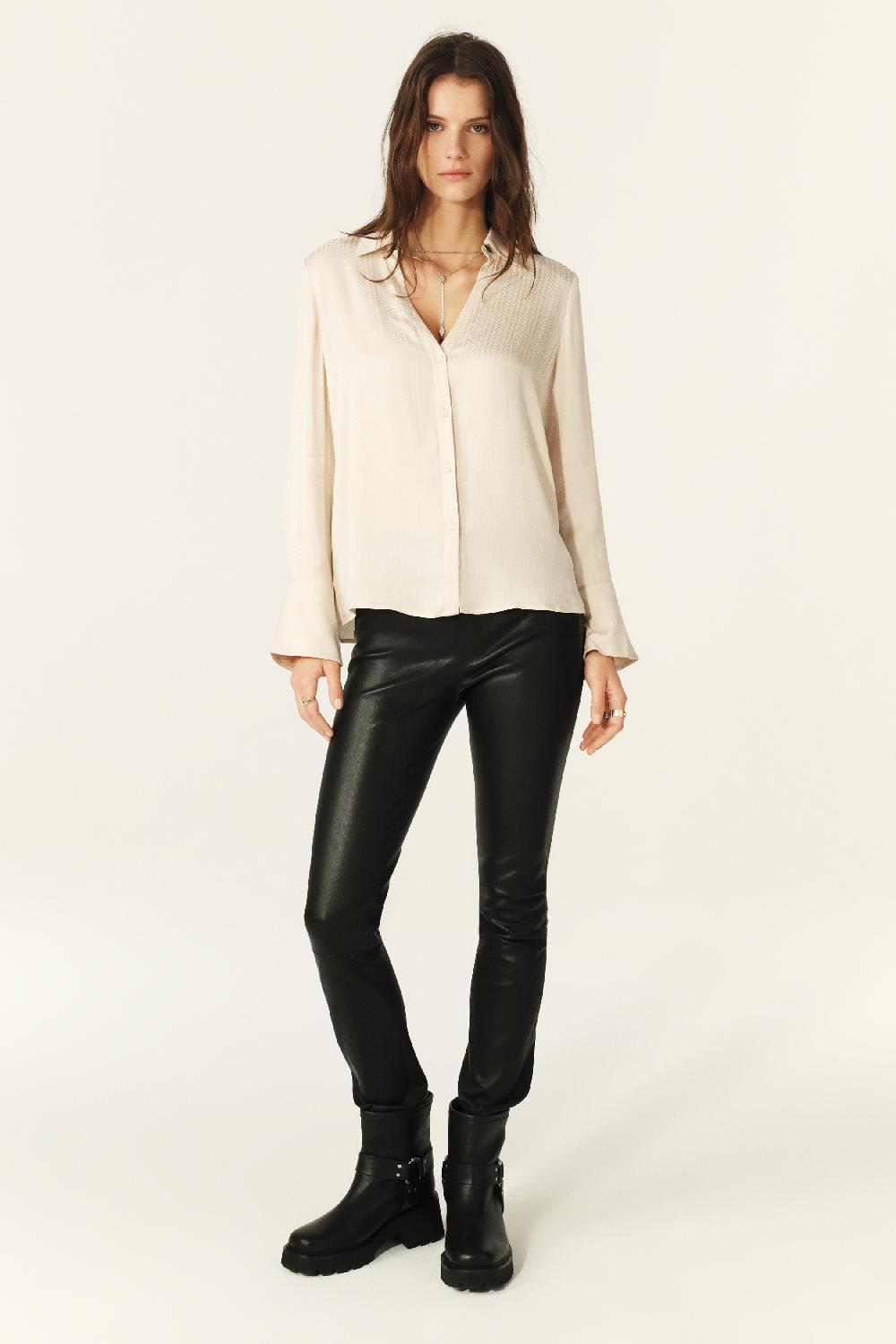 Ba&sh Chemise Manches Longues Netsey Ecru