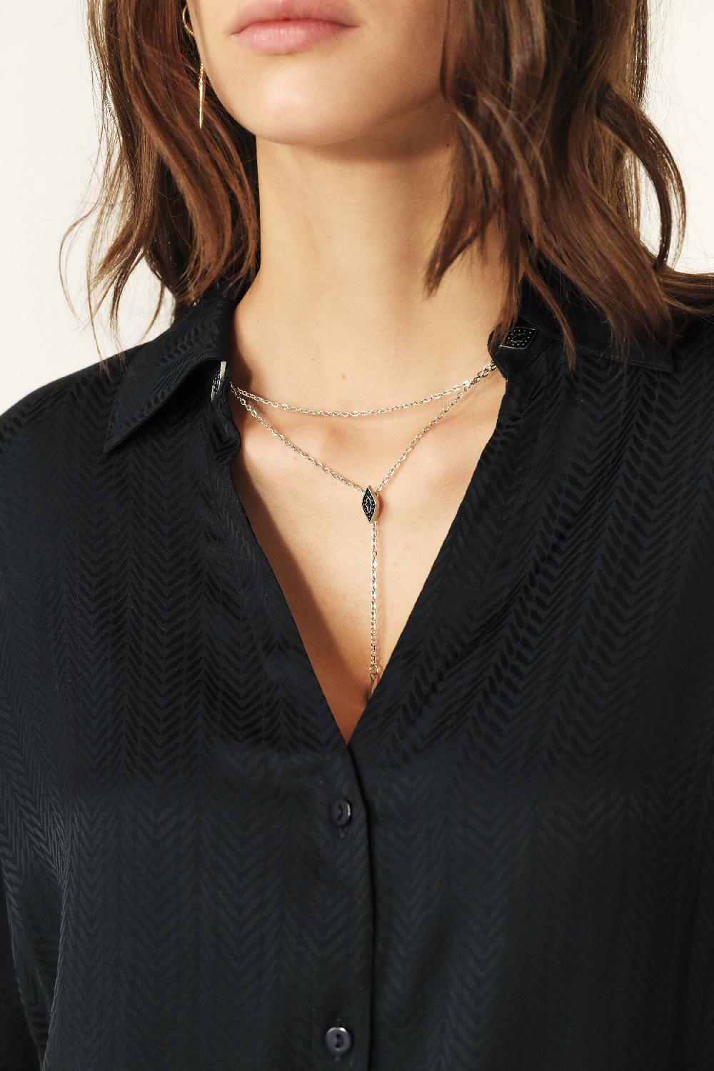 Ba&sh Chemise Manches Longues Netsey Navy