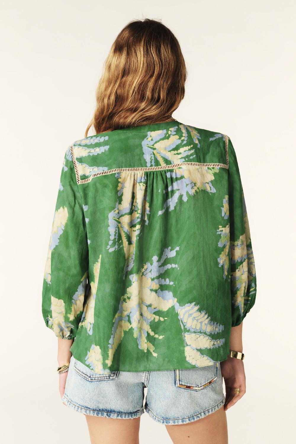 Ba&sh Chemise Manches Longues Pobby Vert