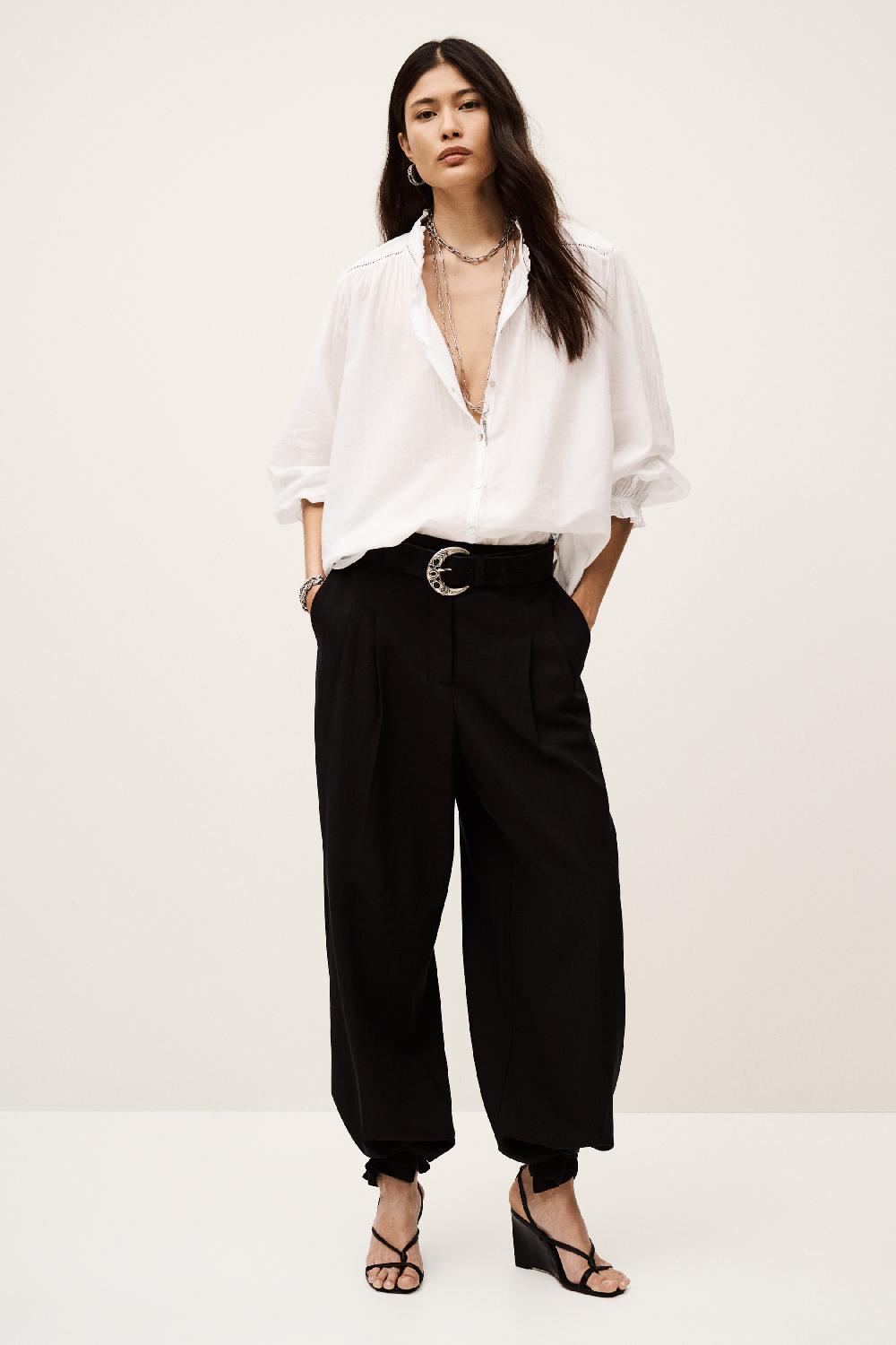 Ba&sh Chemise Manches Longues Tabbie Blanc