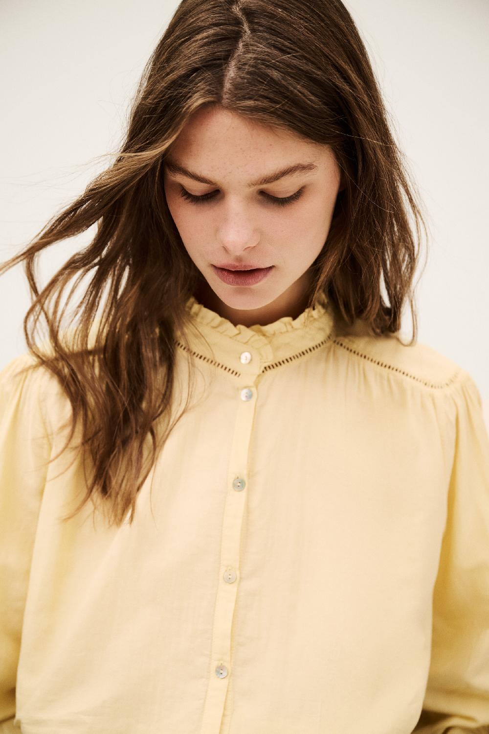 Ba&sh Chemise Manches Longues Tabbie Jaune