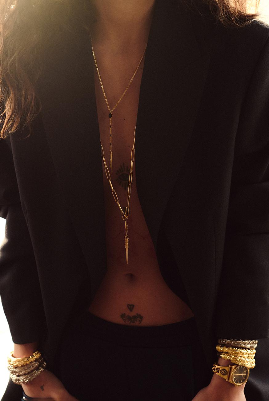 Ba&sh Collier Avec Pendentif Ojas Dore