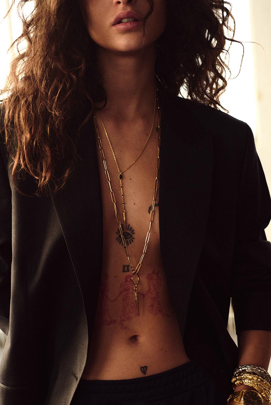 Ba&sh Collier Avec Pendentif Ojas Dore