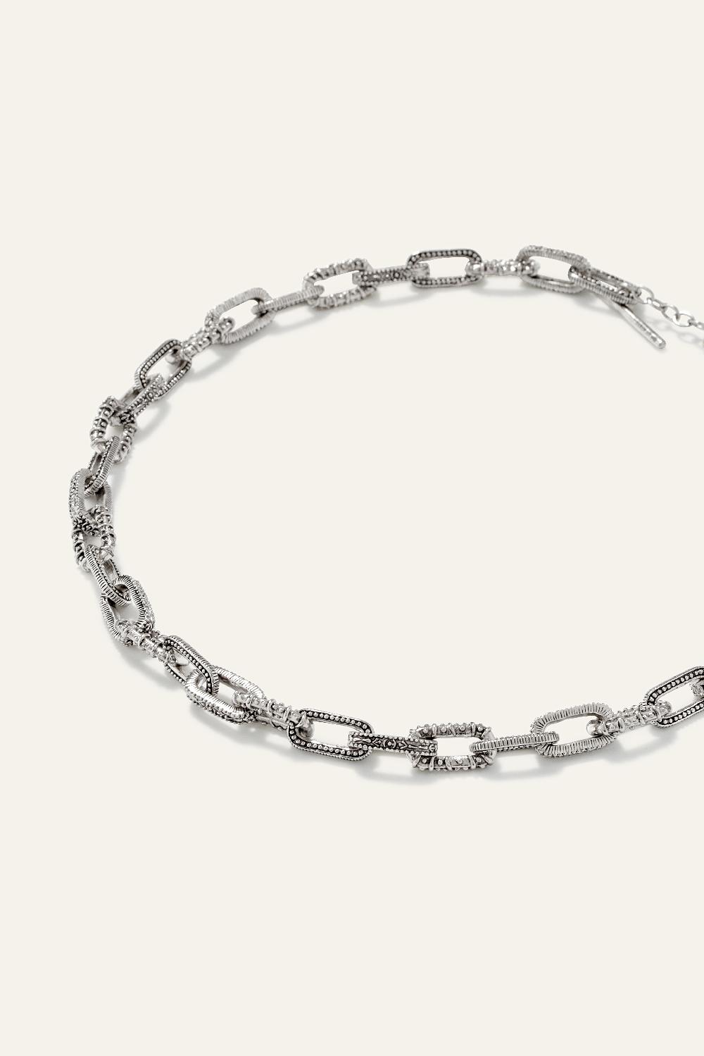 Ba&sh Collier En Argent Dexi Gris