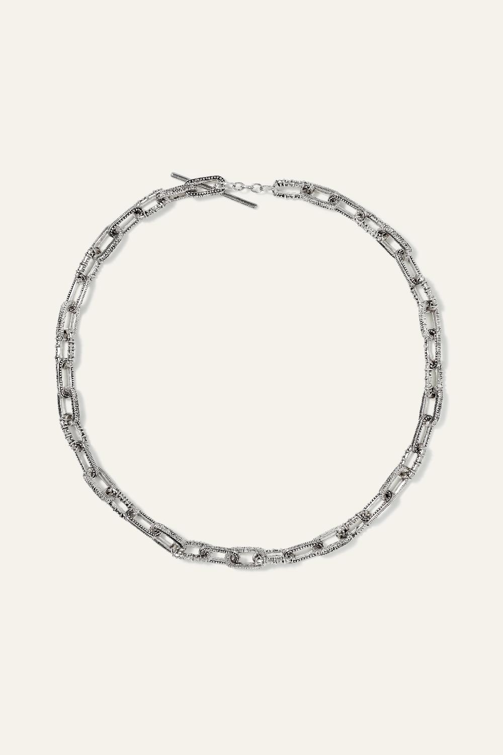 ba&sh Collier En Argent Dexi Gris