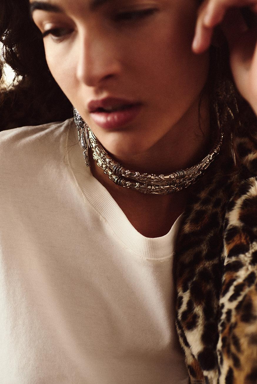 Ba&sh Collier En Argent Jaya Gris