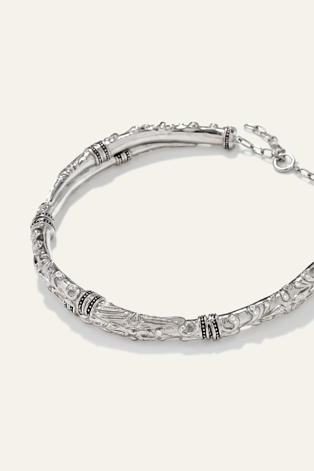 ba&sh Collier En Argent Jaya Gris