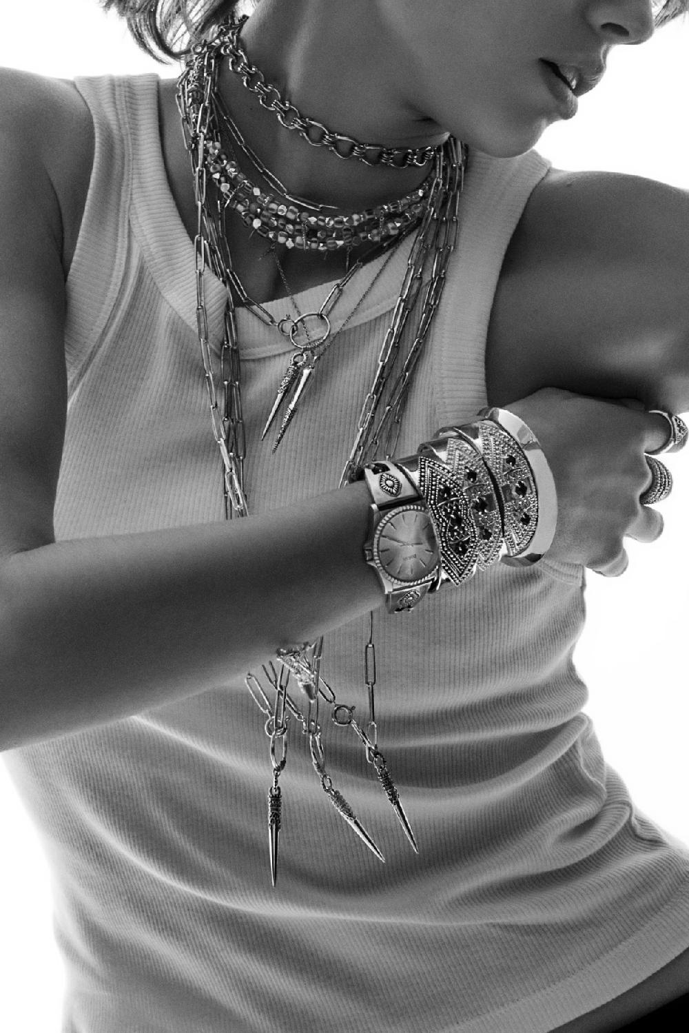 Ba&sh Collier Pendentif Malia Gris