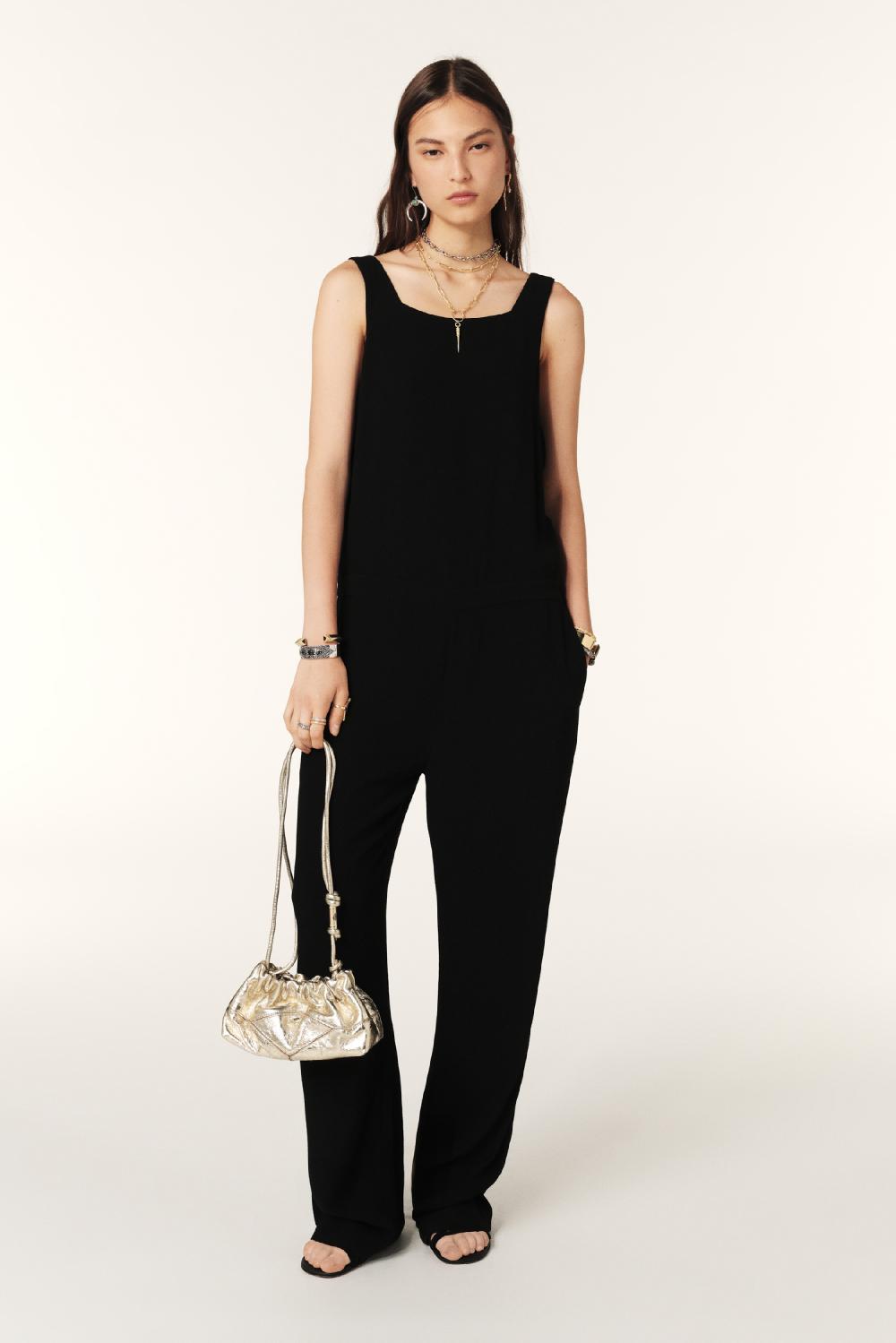 ba&sh Combi Pantalon Nina Noir