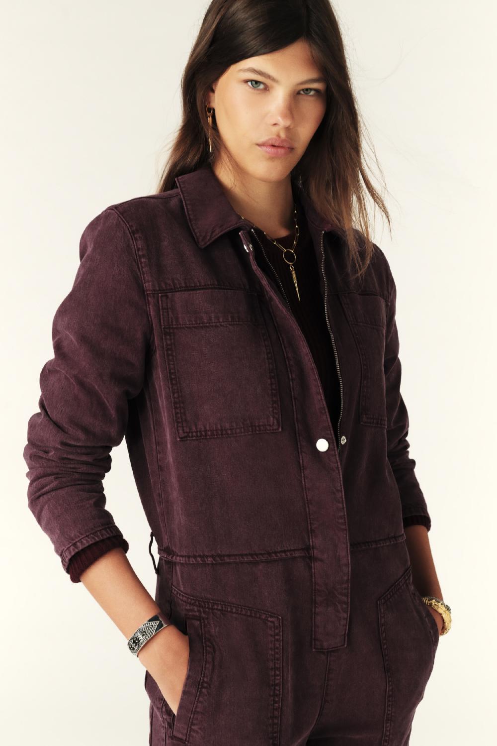 Ba&sh Combi Pantalon Worker Fidis Rouge