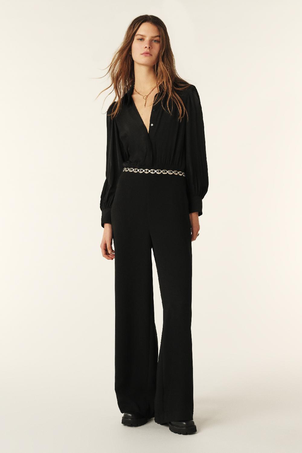 Ba&sh Combinaison Bi-MatièRe Rivka Noir