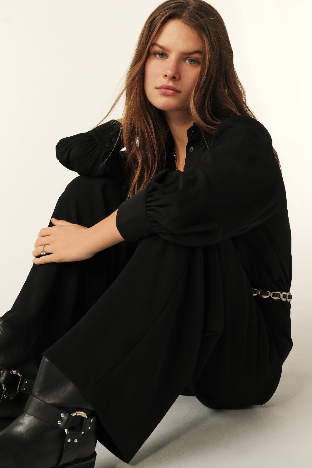 Ba&sh Combinaison Bi-MatièRe Rivka Noir