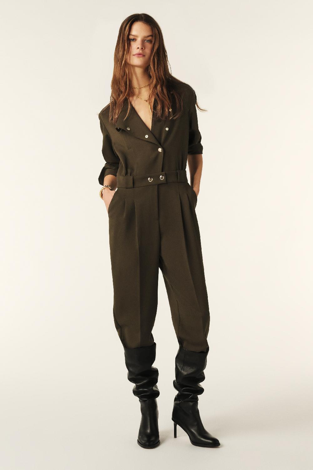 ba&sh Combinaison Pantalon Jota Kaki