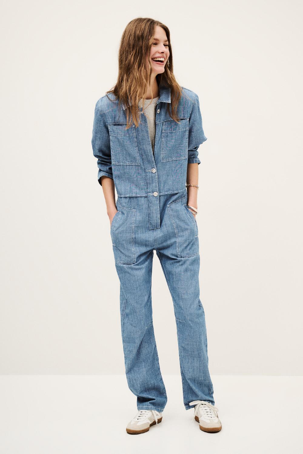 ba&sh Combinaison Pantalon Kidis Bleu