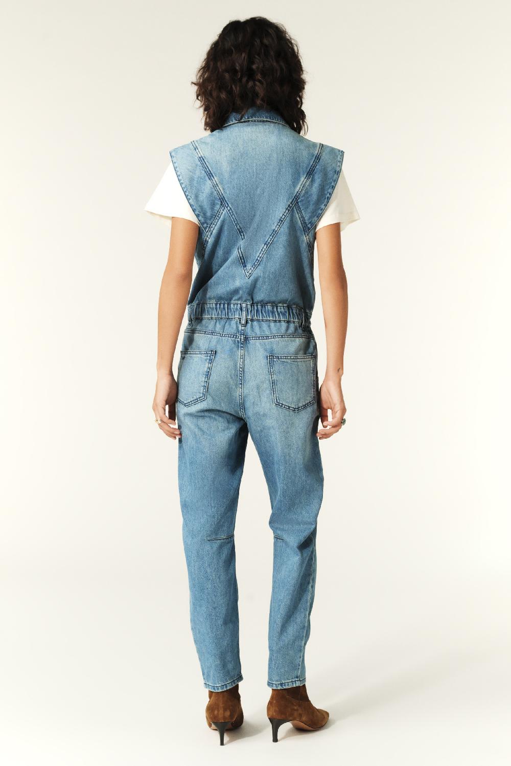 Ba&sh Combinaison Sans Manches Figo Bleu