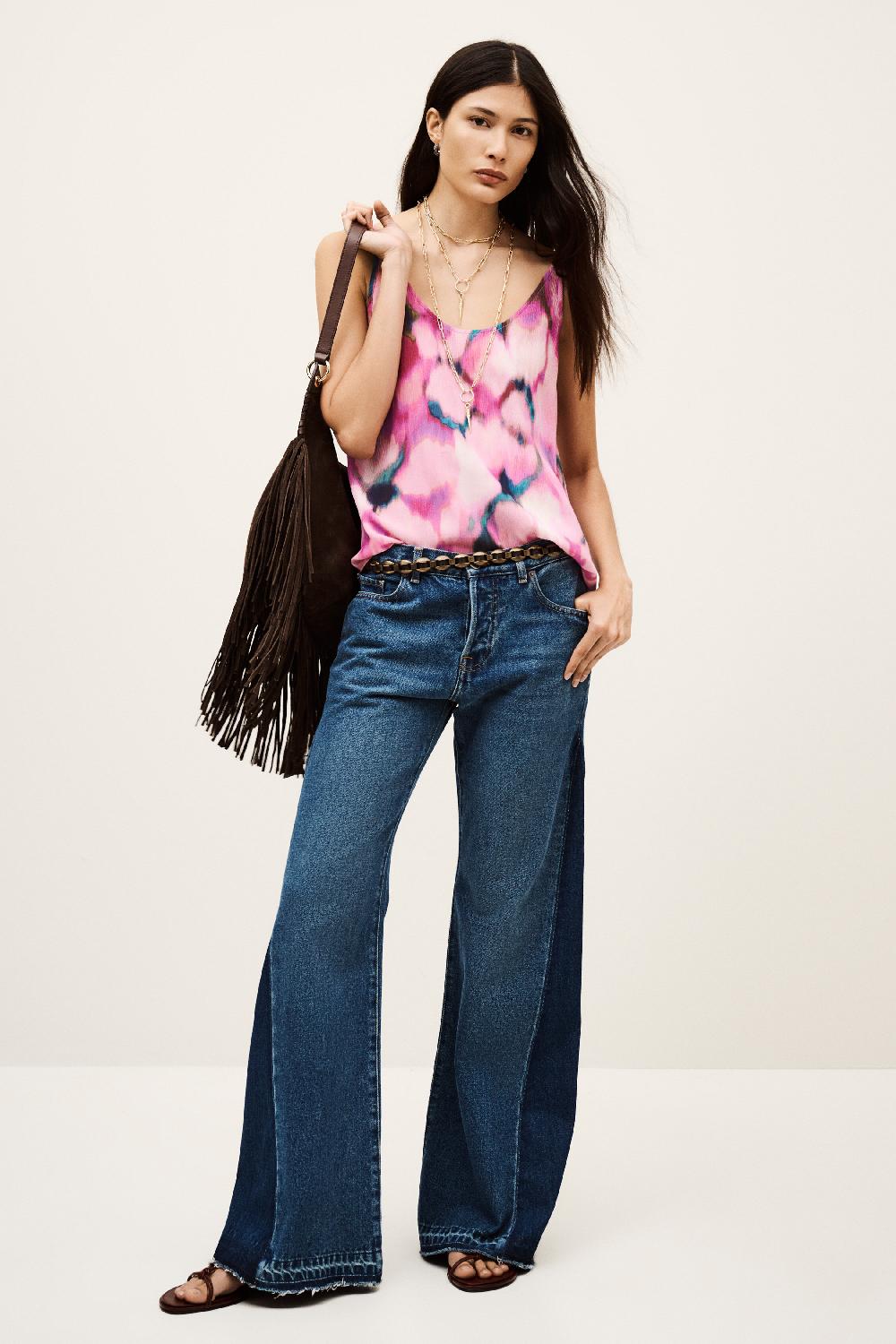 Ba&sh DéBardeur Coupe Ample Figue Rose