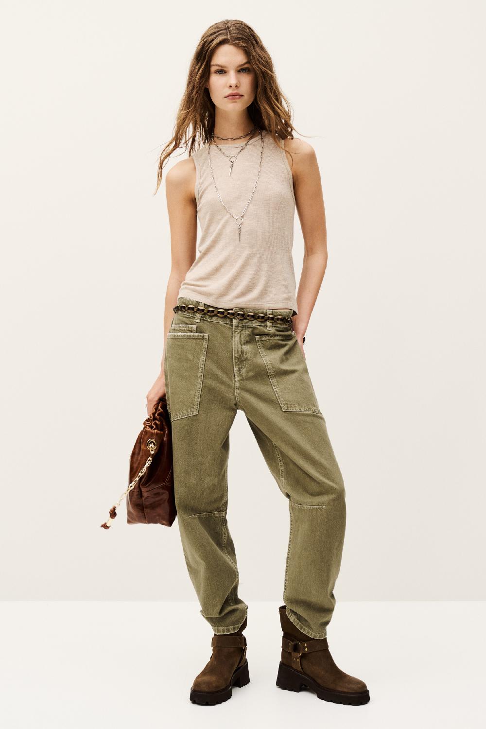 Ba&sh DéBardeur MatièRe LéGèRe Theo Marron