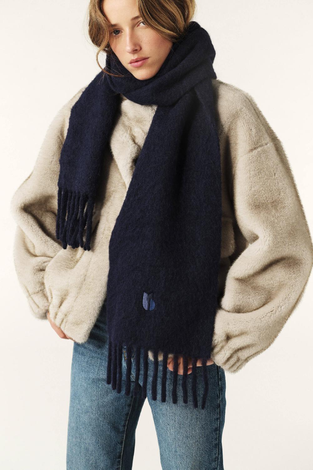 Ba&sh éCharpe à Franges Fifi Navy